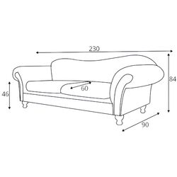 Canapea Inspira Furniture Sheffield 3 Seater Amore 31 (Grey) Thumb