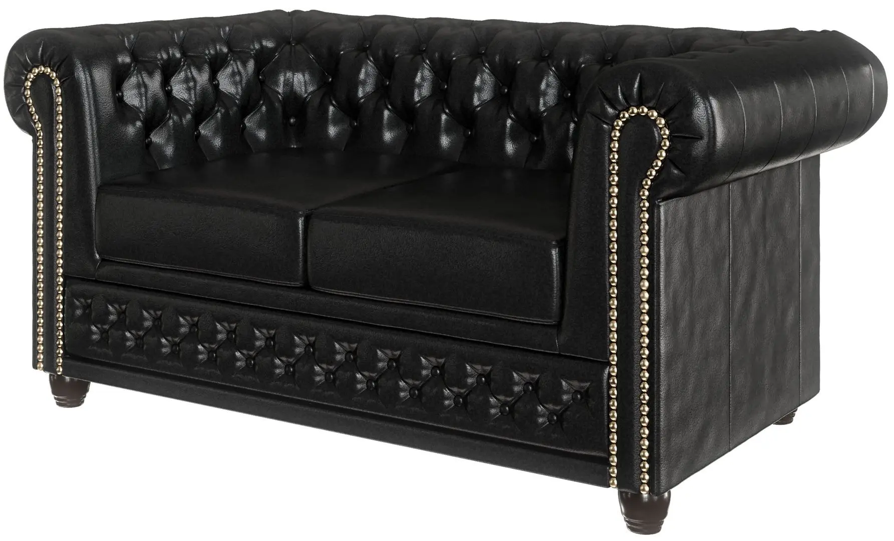 Canapea Inspira Furniture York 2 Seater MG 13 (Black)