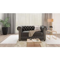 Canapea Inspira Furniture York 2 Seater MG 13 (Black) Thumb