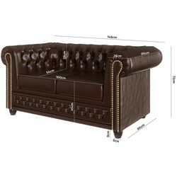 Диван Inspira Furniture York 2 Seater MG 47 (Brown) Thumb