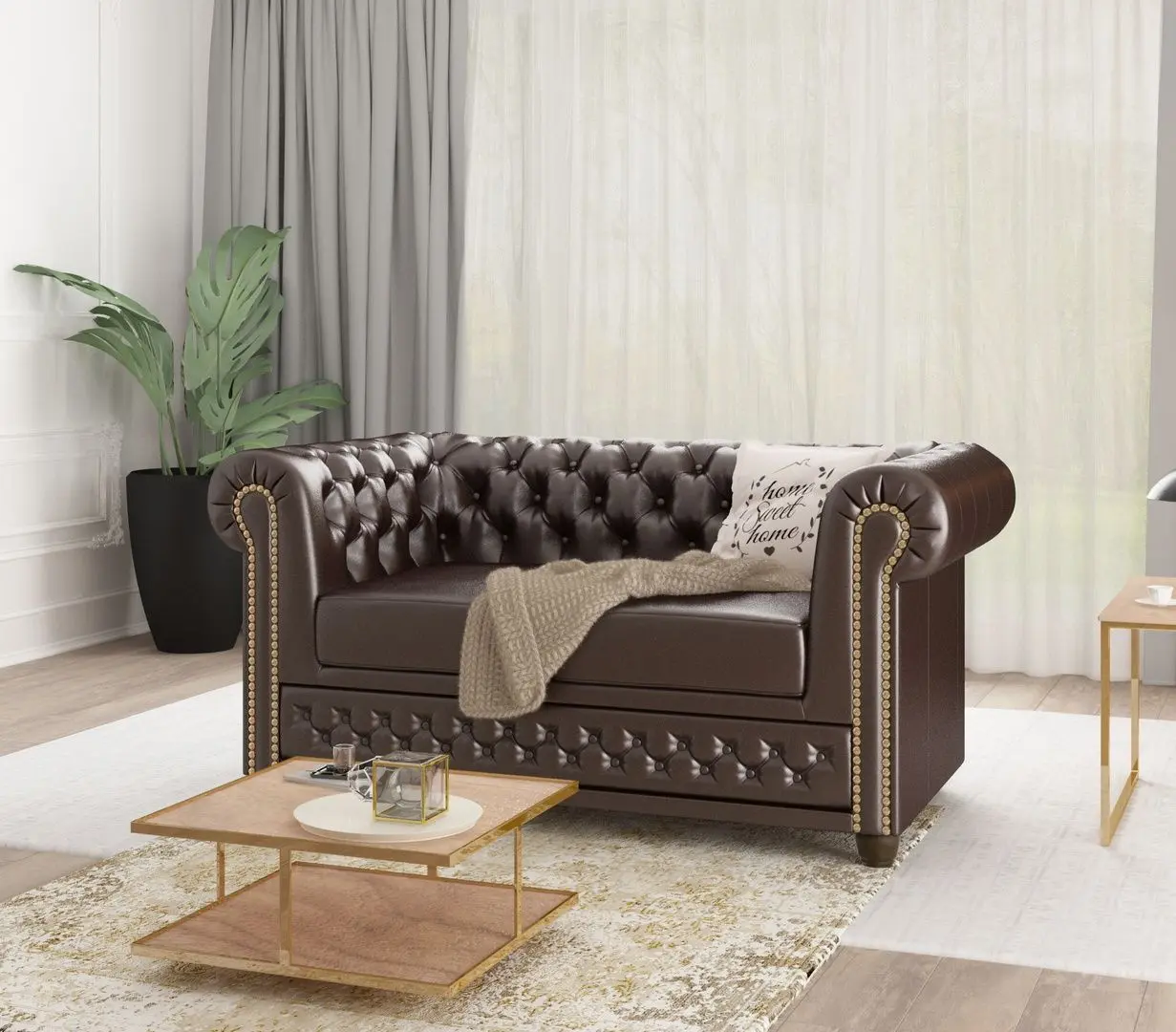 Диван Inspira Furniture York 2 Seater MG 47 (Brown)