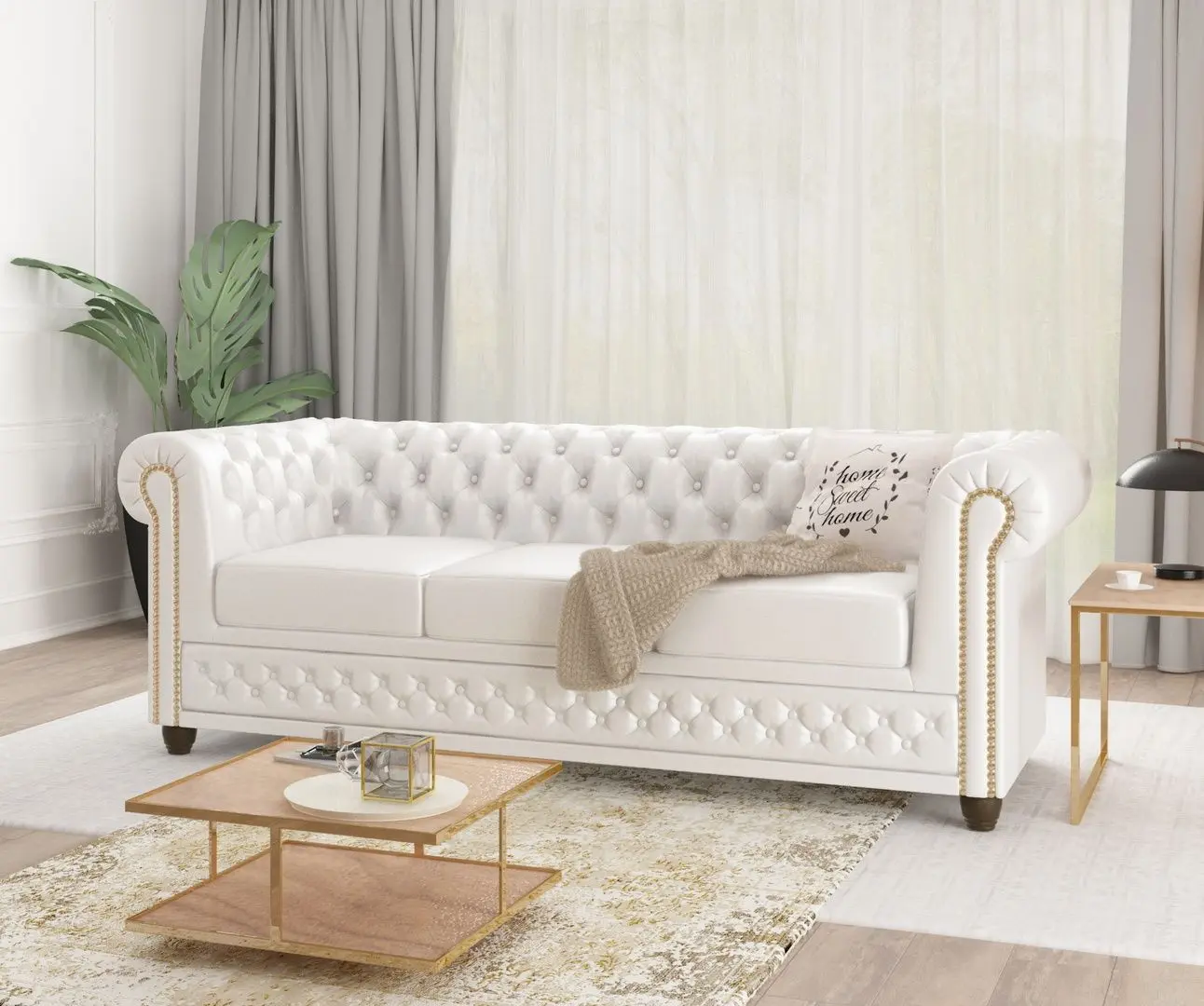 Диван Inspira Furniture York 3 Seater MG 0 (White)