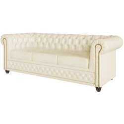 Canapea Inspira Furniture York 3 Seater MG 1 (Cream) Thumb