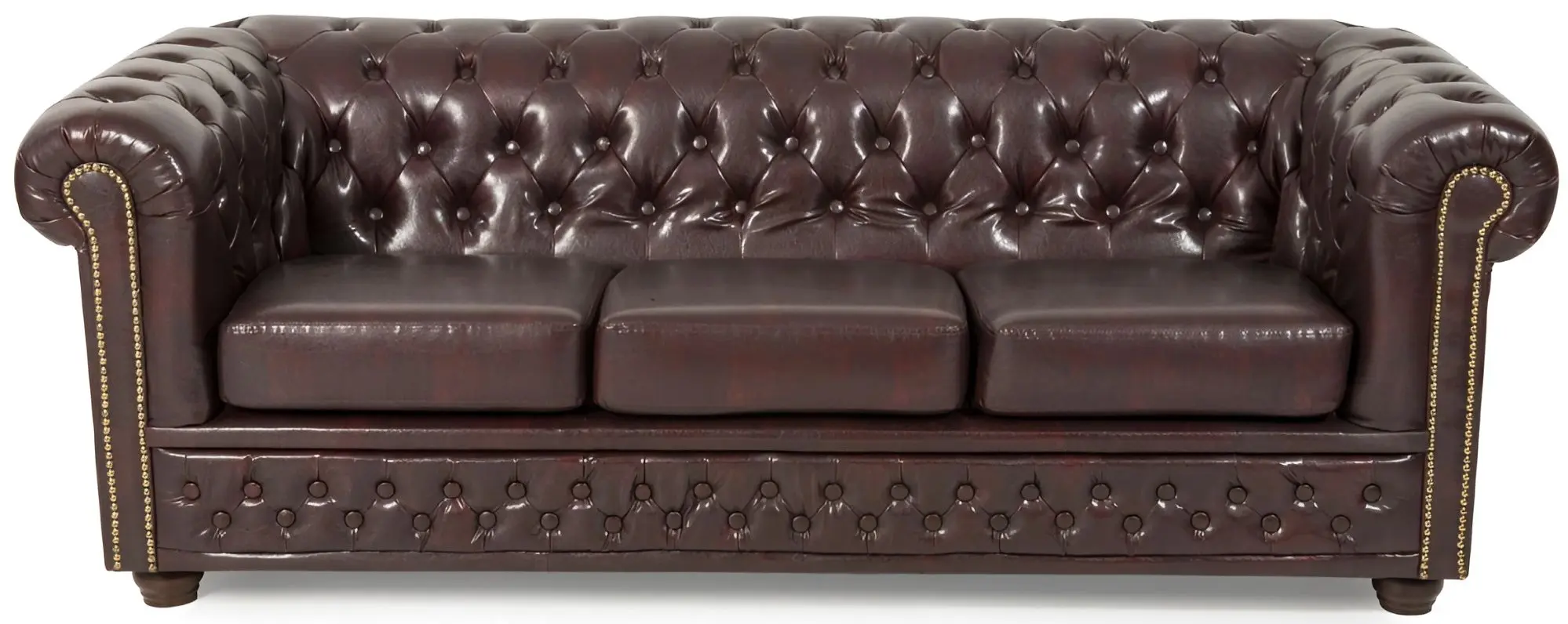 Canapea Inspira Furniture York 3 Seater MG 10 (Light Brown)