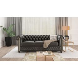 Диван Inspira Furniture York 3 Seater MG 13 (Black) Thumb