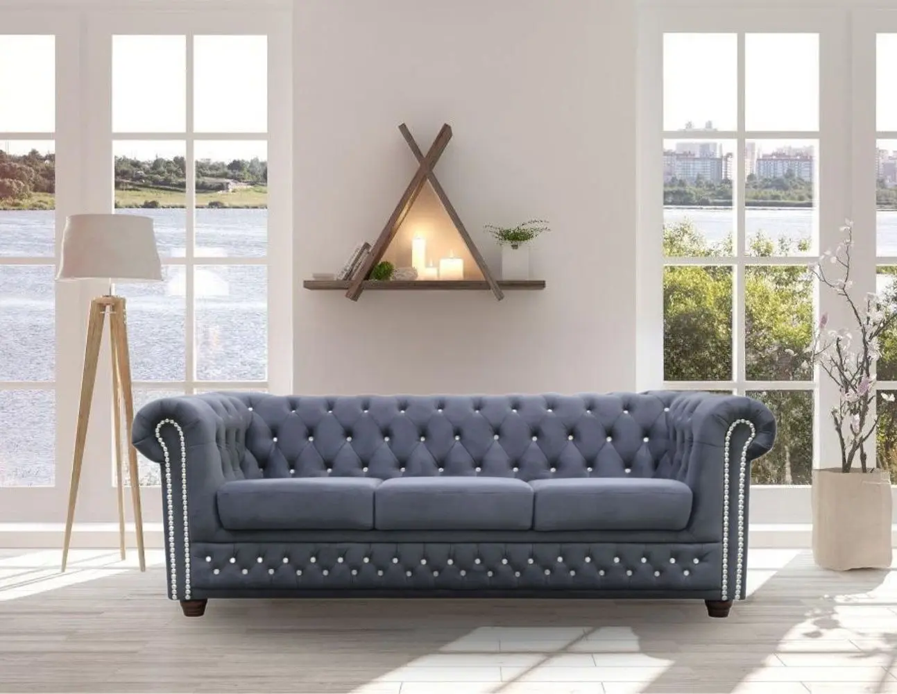 Диван Inspira Furniture York Blink 3 Seater Amore 32 (Anthracite)