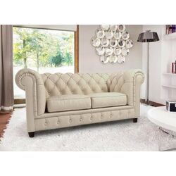 Canapea extensibila Inspira Furniture Cambridge 2 Seater 88x185 Riviera 21 (Beige)