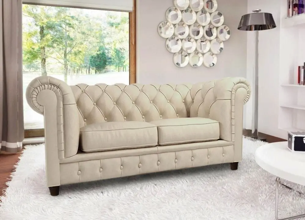 Canapea extensibila Inspira Furniture Cambridge 2 Seater 88x185 Riviera 21 (Beige)
