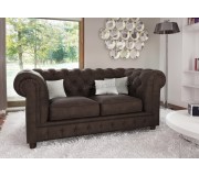 Canapea extensibila Inspira Furniture Cambridge 2 Seater 88x185 Riviera 26 (Brown)