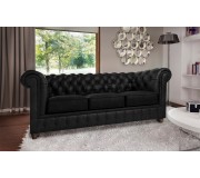 Canapea extensibila Inspira Furniture Cambridge 3 Seater 140x187 Riviera 100 (Black)