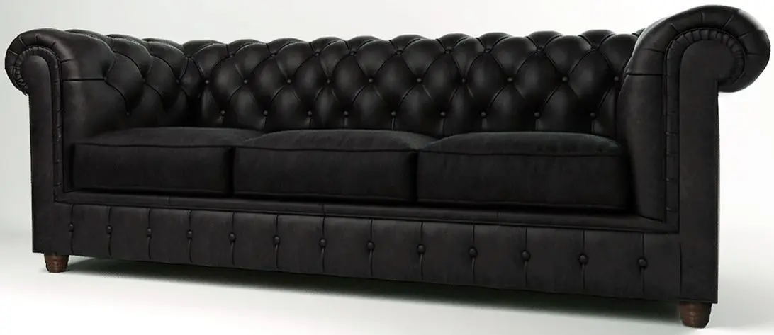 Canapea extensibila Inspira Furniture Cambridge 3 Seater 140x187 Riviera 100 (Black)