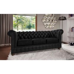 Canapea extensibila Inspira Furniture Cambridge 3 Seater 140x187 Riviera 100 (Black)