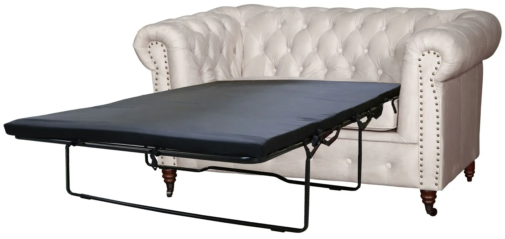 Canapea extensibila Inspira Furniture Oxford 2 Seater with Casters/York 81x187 Amore 31 (Grey)