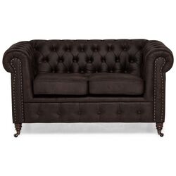 Canapea extensibila Inspira Furniture Oxford 2 Seater with Casters 81x187 Gobi 04 (Brown) Thumb