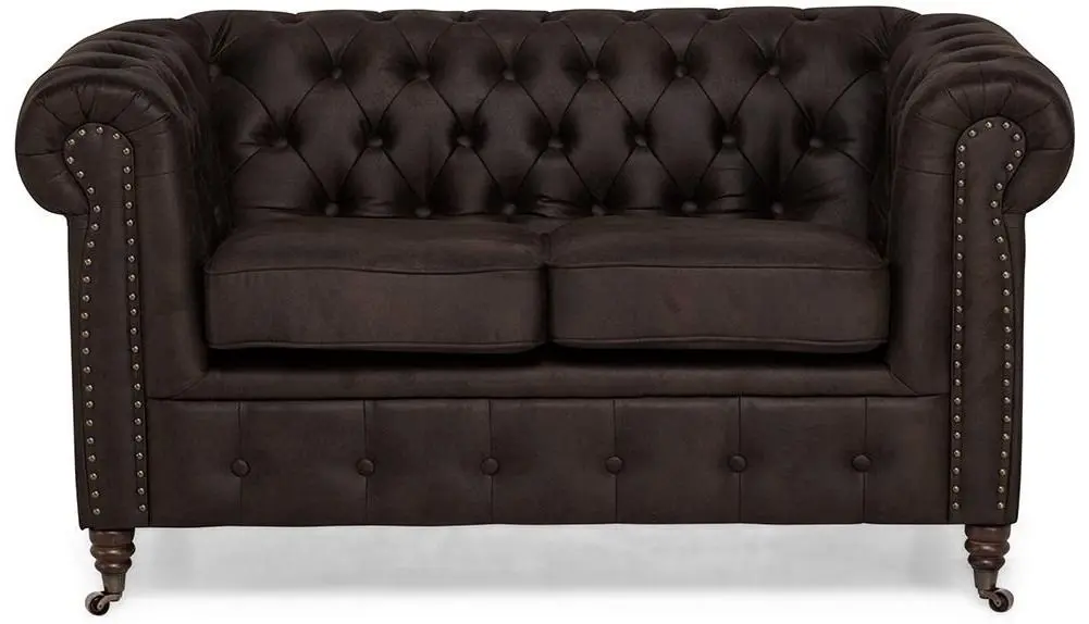 Canapea extensibila Inspira Furniture Oxford 2 Seater with Casters 81x187 Gobi 04 (Brown)