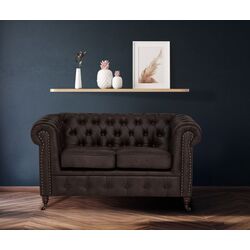 Canapea extensibila Inspira Furniture Oxford 2 Seater with Casters 81x187 Gobi 04 (Brown)