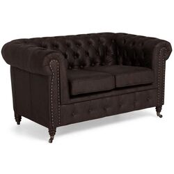 Canapea extensibila Inspira Furniture Oxford 2 Seater with Casters 81x187 Gobi 04 (Brown) Thumb