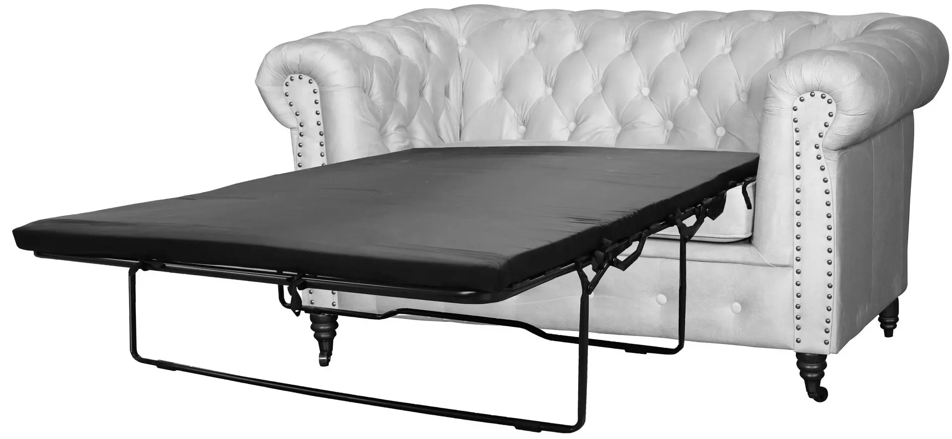 Canapea extensibila Inspira Furniture Oxford 2 Seater with Casters 81x187 Riviera 100 (Black) - 2