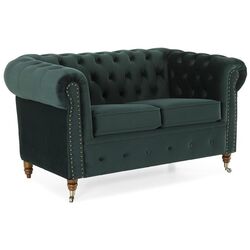 Canapea extensibila Inspira Furniture Oxford 2 Seater with Casters 81x187 Riviera 38 (Dark Green) Thumb