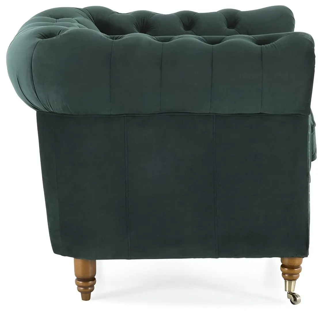 Canapea extensibila Inspira Furniture Oxford 2 Seater with Casters 81x187 Riviera 38 (Dark Green)