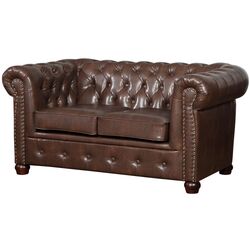 Canapea extensibila Inspira Furniture Oxford 2 Seater with Casters/Classic 81x187 MG 20 (Brown) Thumb