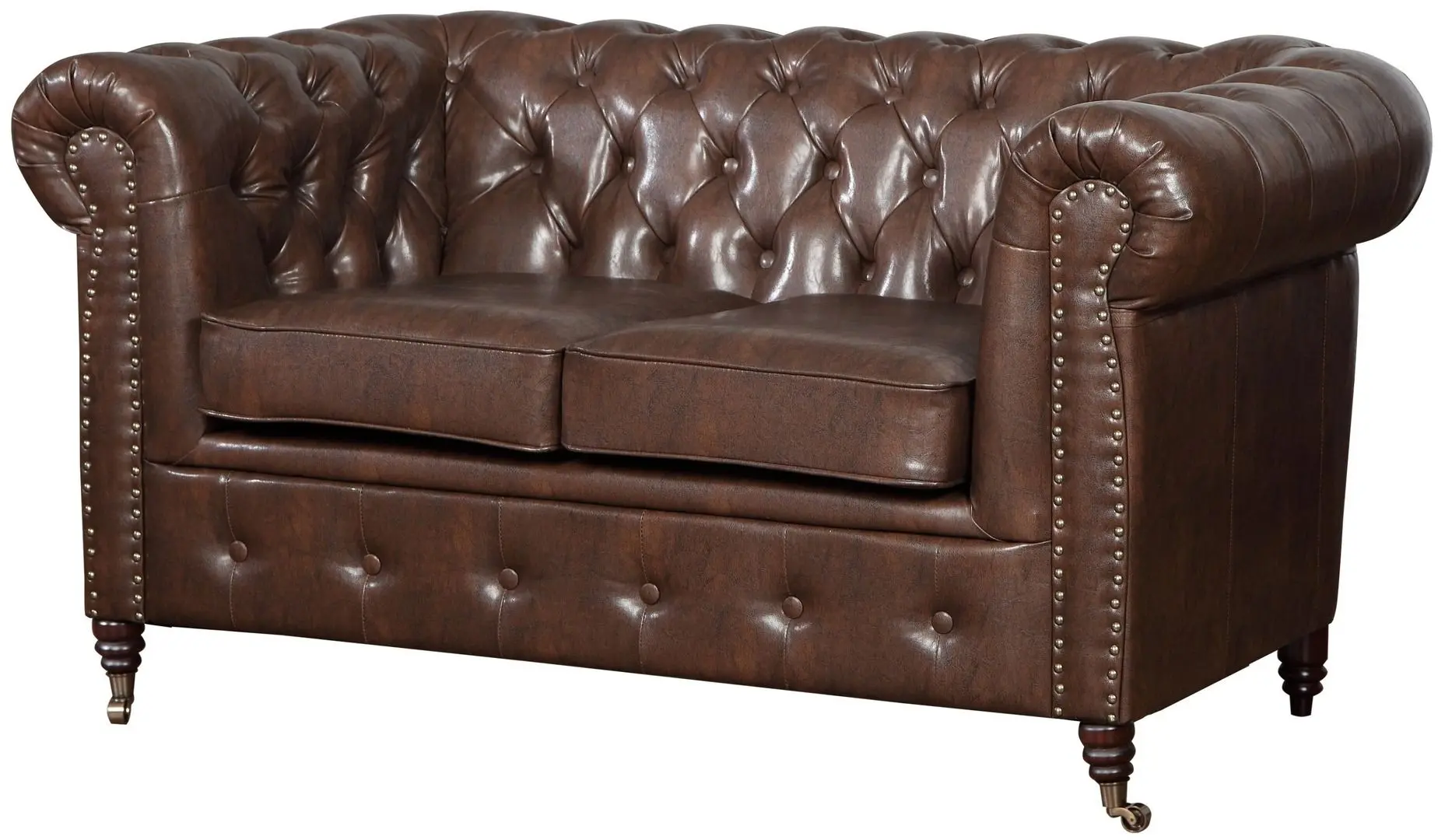 Canapea extensibila Inspira Furniture Oxford 2 Seater with Casters/Classic 81x187 MG 20 (Brown) - 3