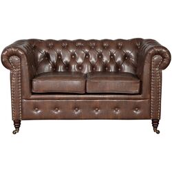 Canapea extensibila Inspira Furniture Oxford 2 Seater with Casters/Classic 81x187 MG 20 (Brown) Thumb