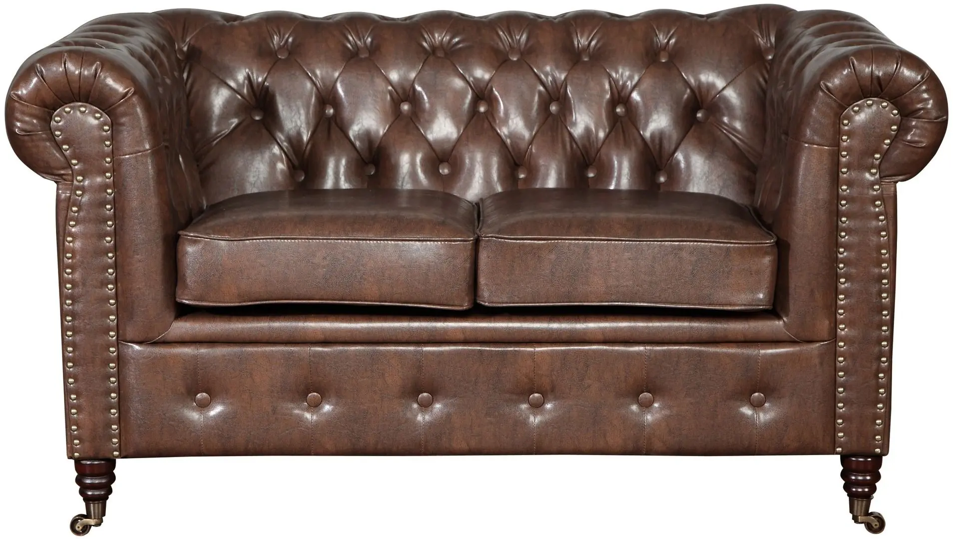 Canapea extensibila Inspira Furniture Oxford 2 Seater with Casters/Classic 81x187 MG 20 (Brown) - 6