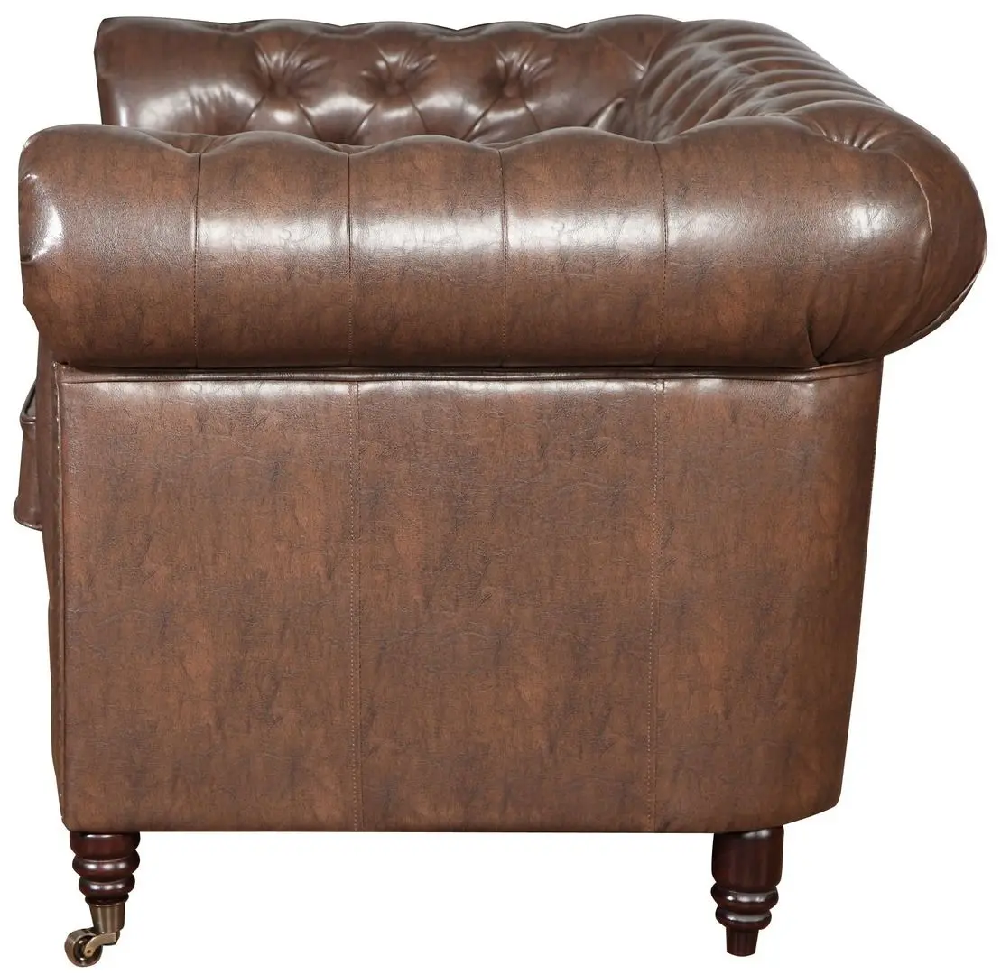 Canapea extensibila Inspira Furniture Oxford 2 Seater with Casters/Classic 81x187 MG 20 (Brown) - 7