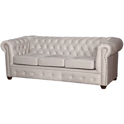 Canapea extensibila Inspira Furniture Oxford 3 Seater with Casters/York 129x187 Amore 31 (Grey) Thumb