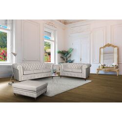 Canapea extensibila Inspira Furniture Oxford 3 Seater with Casters/York 129x187 Amore 31 (Grey) Thumb