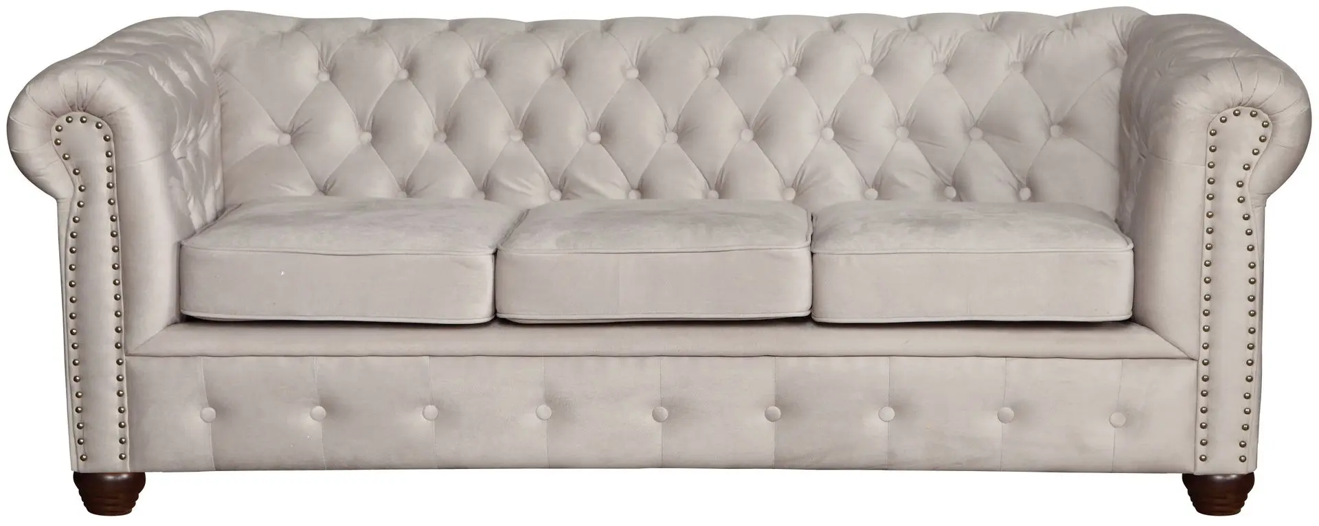 Canapea extensibila Inspira Furniture Oxford 3 Seater with Casters/York 129x187 Amore 31 (Grey)