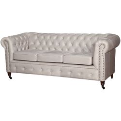 Canapea extensibila Inspira Furniture Oxford 3 Seater with Casters/York 129x187 Amore 31 (Grey) Thumb