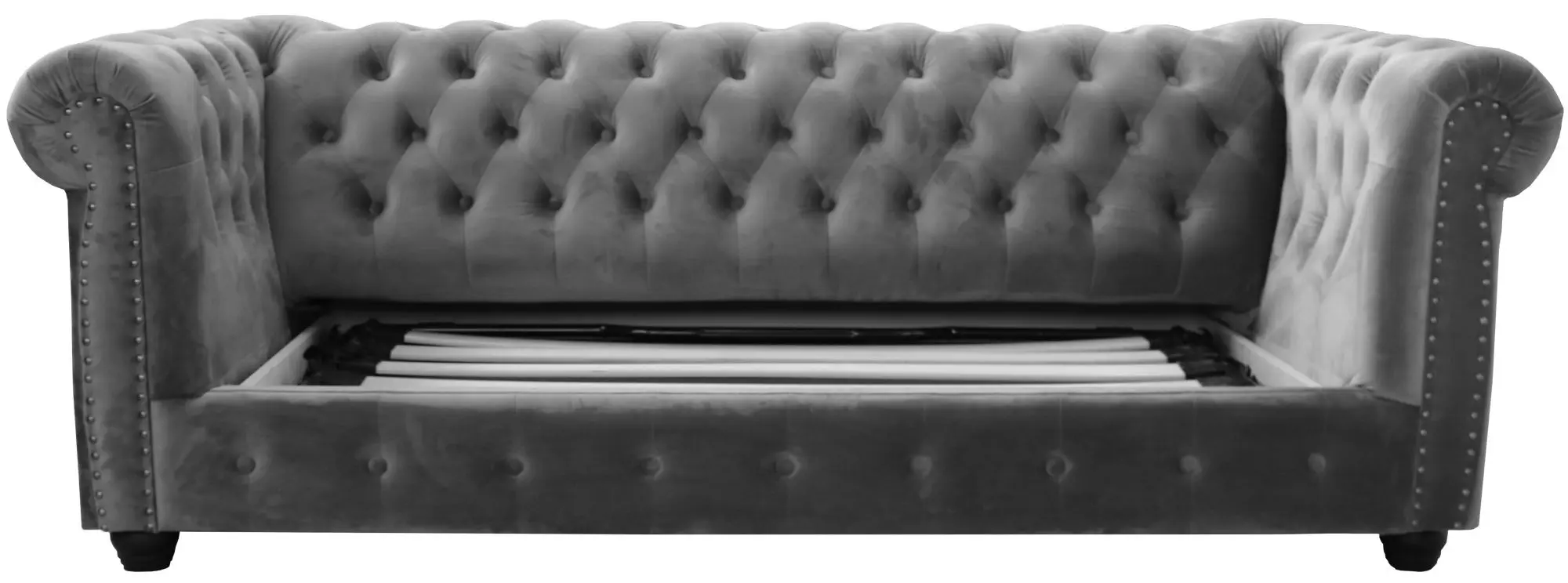 Canapea extensibila Inspira Furniture Oxford 3 Seater with Casters/York 129x187 Amore 31 (Grey)