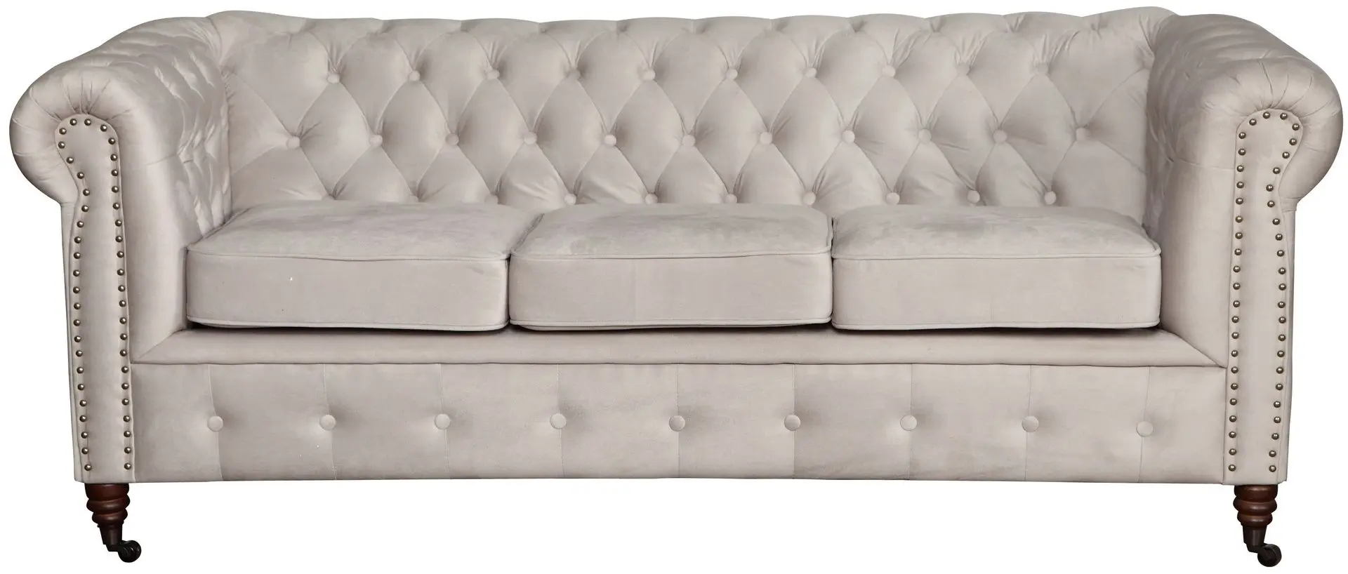 Canapea extensibila Inspira Furniture Oxford 3 Seater with Casters/York 129x187 Amore 31 (Grey)