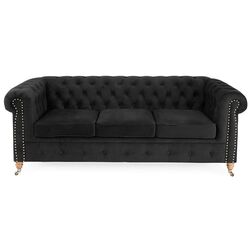 Canapea extensibila Inspira Furniture Oxford 3 Seater with Casters 129x187 Riviera 100 (Black) Thumb