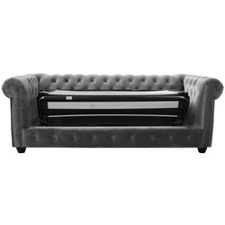 Canapea extensibila Inspira Furniture Oxford 3 Seater with Casters 129x187 Riviera 100 (Black) Thumb