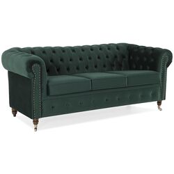Canapea extensibila Inspira Furniture Oxford 3 Seater with Casters 129x187 Riviera 38 (Dark Green) Thumb