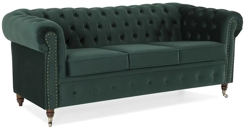 Canapea extensibila Inspira Furniture Oxford 3 Seater with Casters 129x187 Riviera 38 (Dark Green) - 6