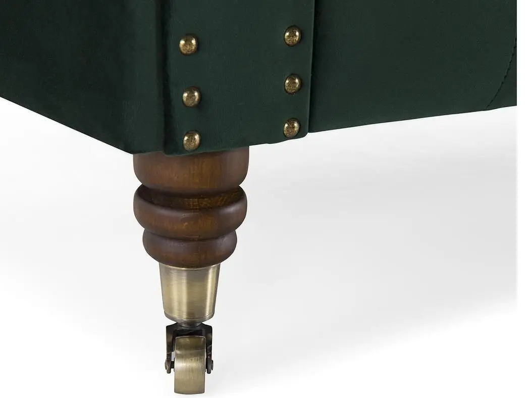 Canapea extensibila Inspira Furniture Oxford 3 Seater with Casters 129x187 Riviera 38 (Dark Green) - 9