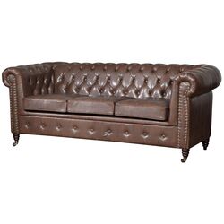 Canapea extensibila Inspira Furniture Oxford 3 Seater with Casters 129x187 MG 20 (Brown) Thumb