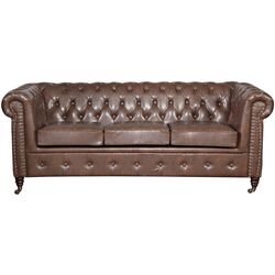 Canapea extensibila Inspira Furniture Oxford 3 Seater with Casters 129x187 MG 20 (Brown) Thumb