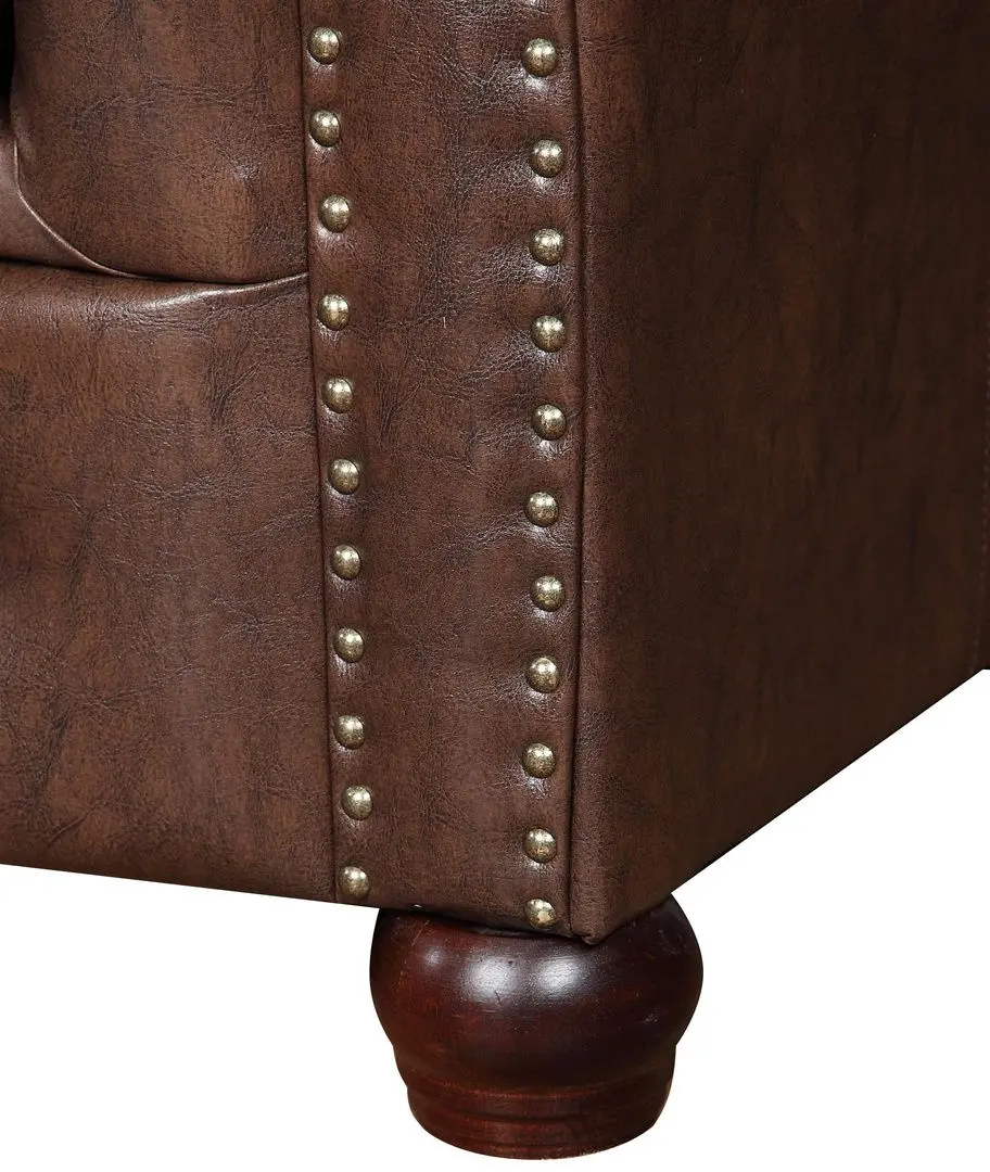 Canapea extensibila Inspira Furniture Oxford 3 Seater with Casters 129x187 MG 20 (Brown) - 9