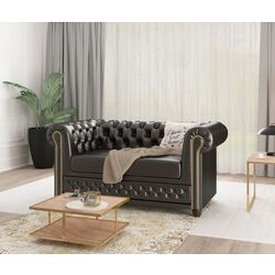 Canapea extensibila Inspira Furniture York 2 Seater 81x187 MG 13 (Black)