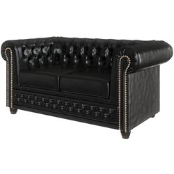 Canapea extensibila Inspira Furniture York 2 Seater 81x187 MG 13 (Black) Thumb
