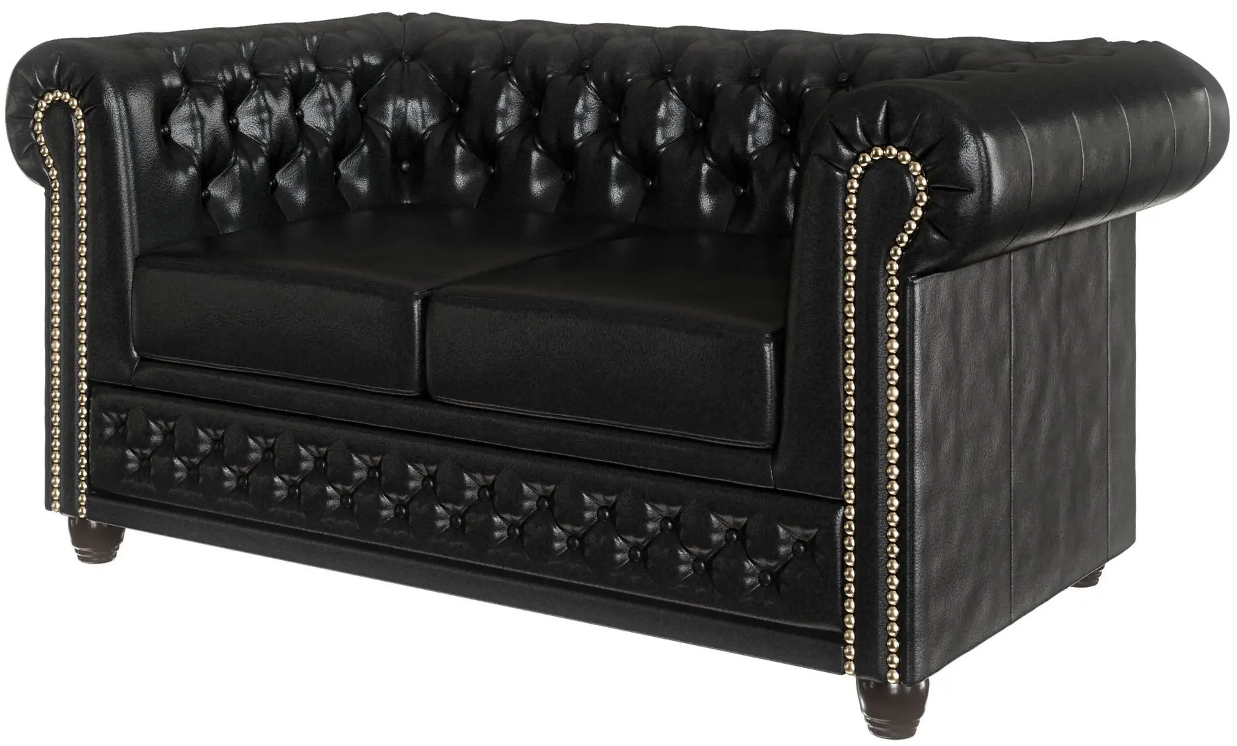 Canapea extensibila Inspira Furniture York 2 Seater 81x187 MG 13 (Black)