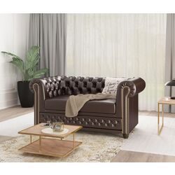 Canapea extensibila Inspira Furniture York 2 Seater 81x187 MG 14 (Chocolate)