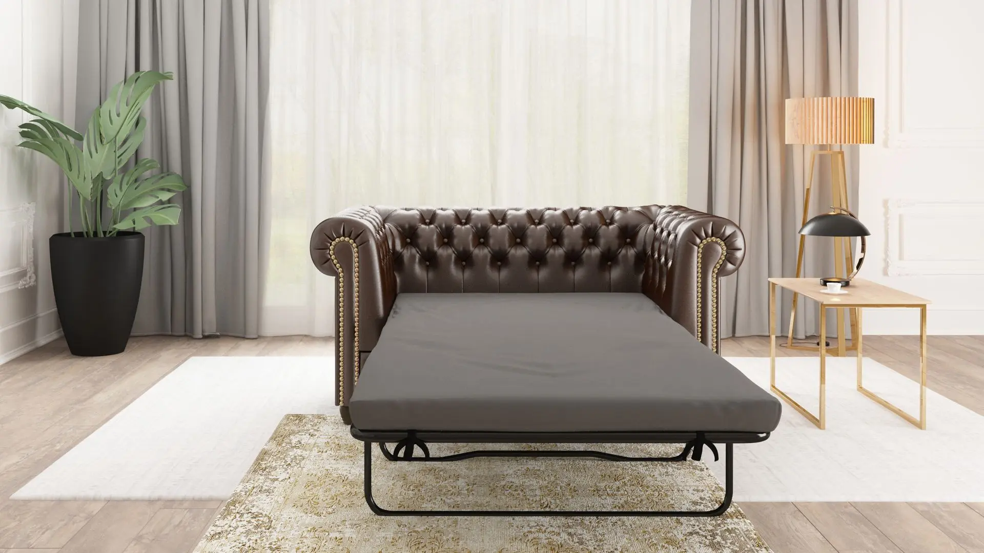 Canapea extensibila Inspira Furniture York 2 Seater 81x187 MG 14 (Chocolate)