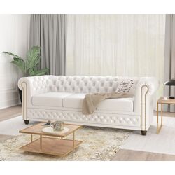 Canapea extensibila Inspira Furniture York 3 Seater 129x187 MG 0 (White)