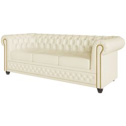 Canapea extensibila Inspira Furniture York 3 Seater 129x187 MG 1 (Cream) Thumb